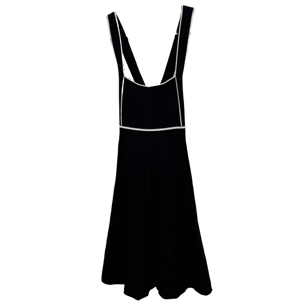 NWT Anthropologie Square-Neck Pleated Mini Black Noir Dress Size M - Picture 10 of 14